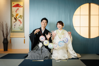 可愛い小物を持ち込んで和装スタジオ撮影♪