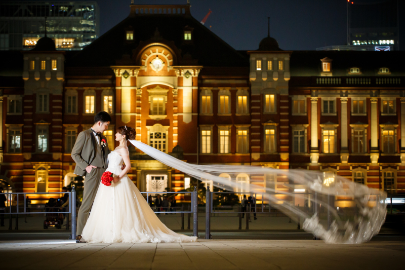 ロングベールをふわっと♪