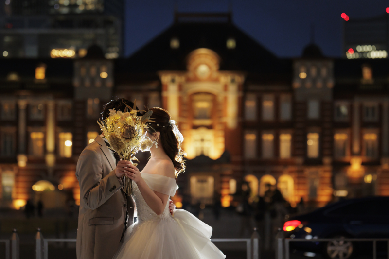 ★幻想的な東京駅の夜を彩る、スタジオ+1ロケーション撮影