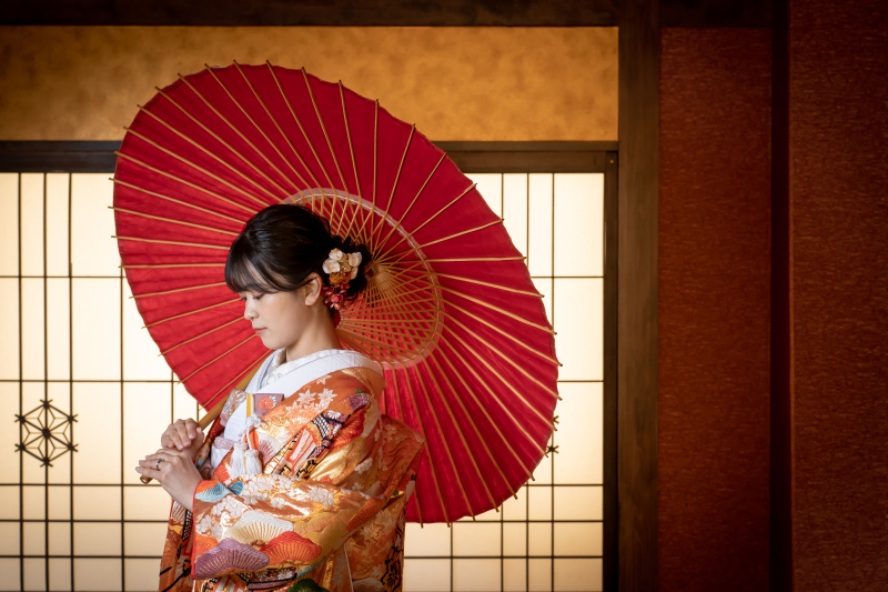 和傘を使用してのソロショット♡