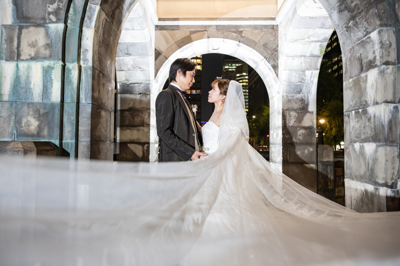 ブーケを着用して