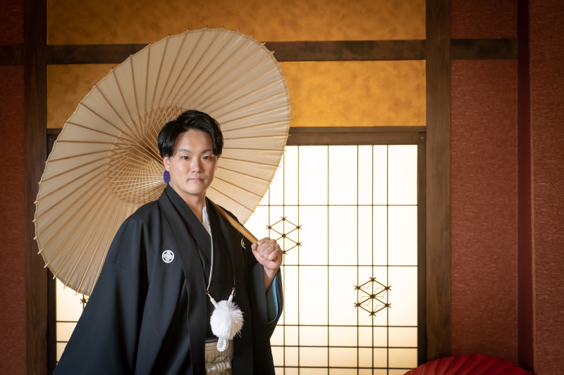 和傘を使用してのソロショット♪