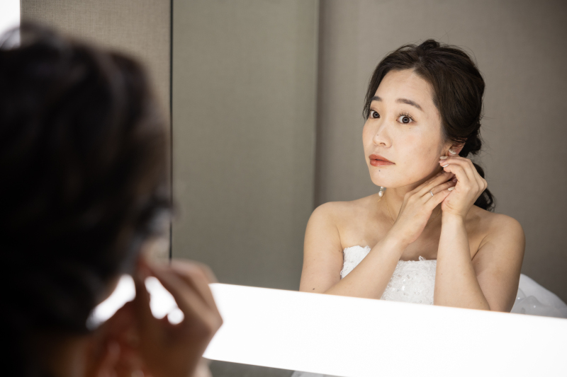 お支度シーンで女優スイッチON