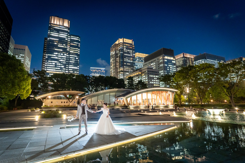 夜景にとけるふたり