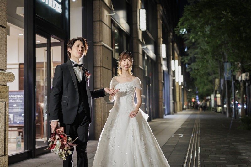 夜の仲通りは大人っぽく。