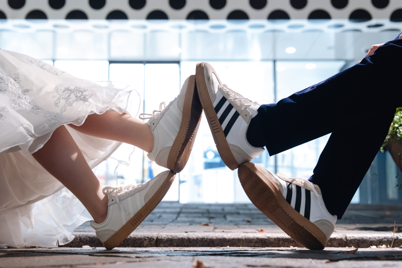 スニーカーのつま先合わせ、ゆるくていい