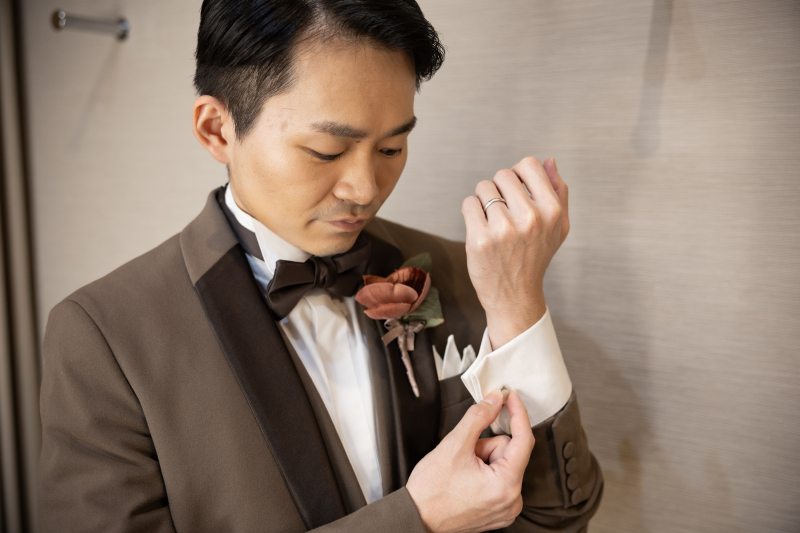 新郎様お支度シーン