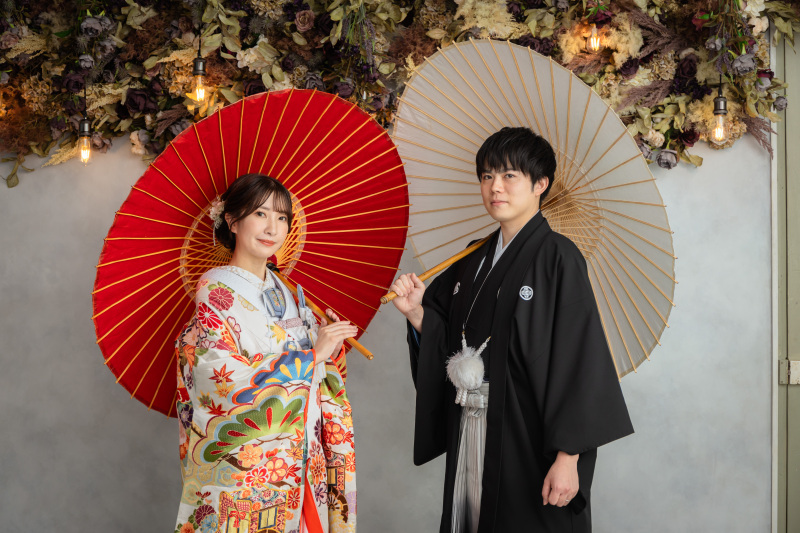 和傘でクールに