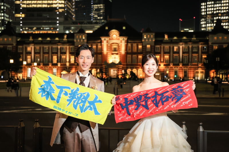 横断幕が広げられる配置