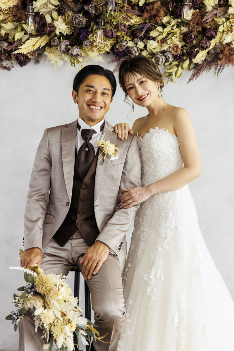 ドライフラワーで可愛く♡