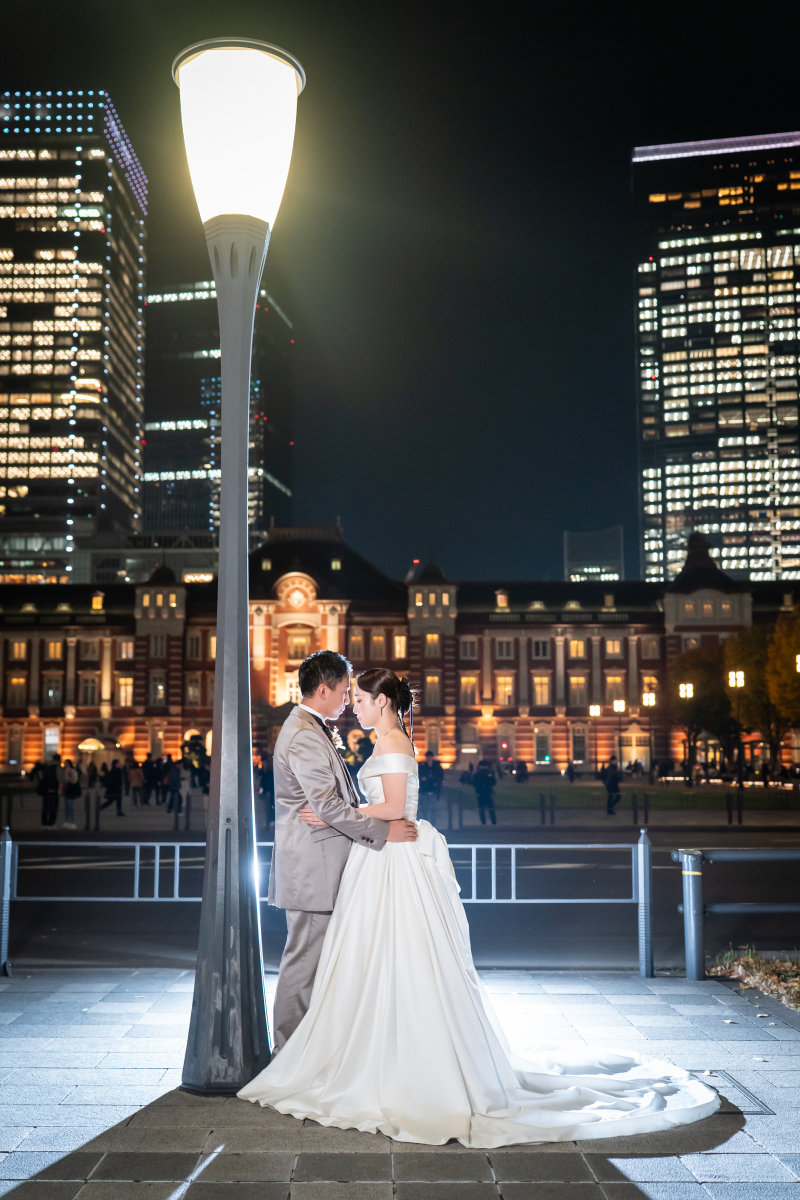 街灯の下の口づけ