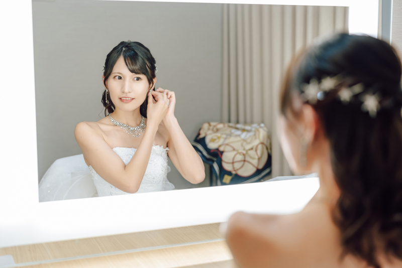 まずはお支度シーンから♡