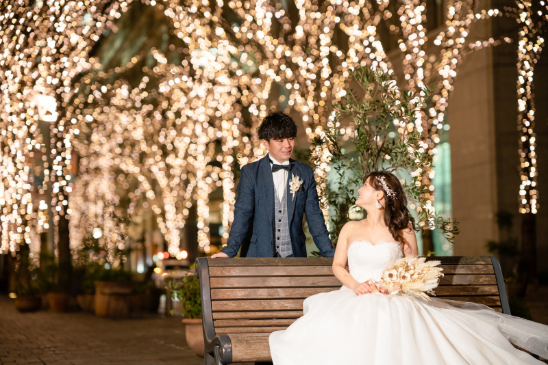 ベンチで一休み