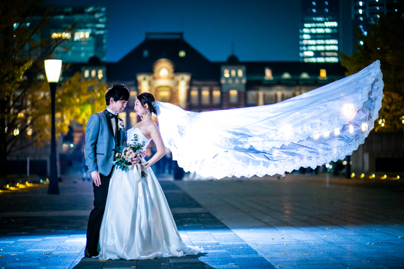 定番のベールショットも。