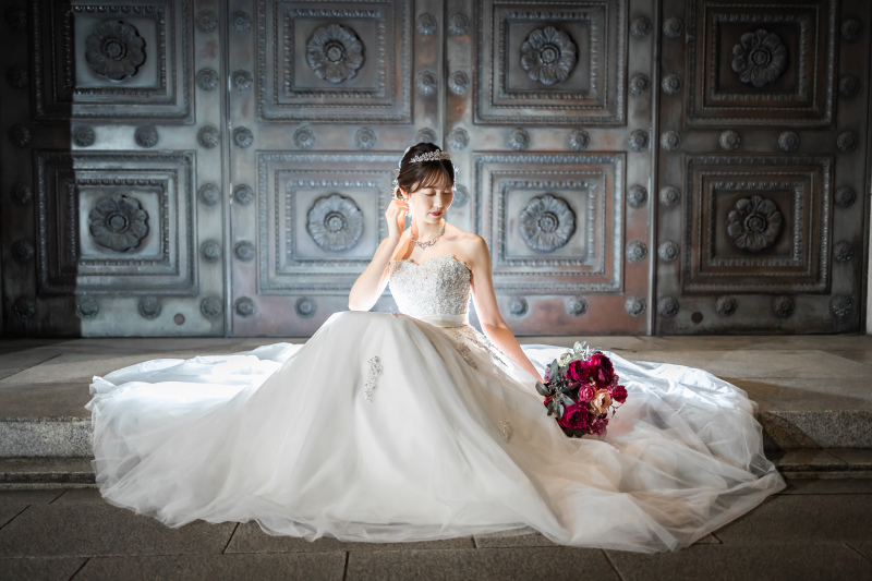 ドレスをカタチ作りソロショット♪