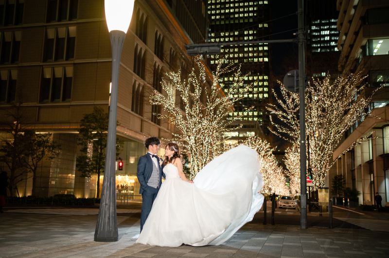 イルミネーションにて