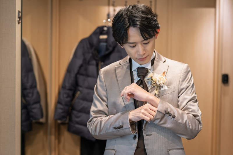 新郎様も準備OK