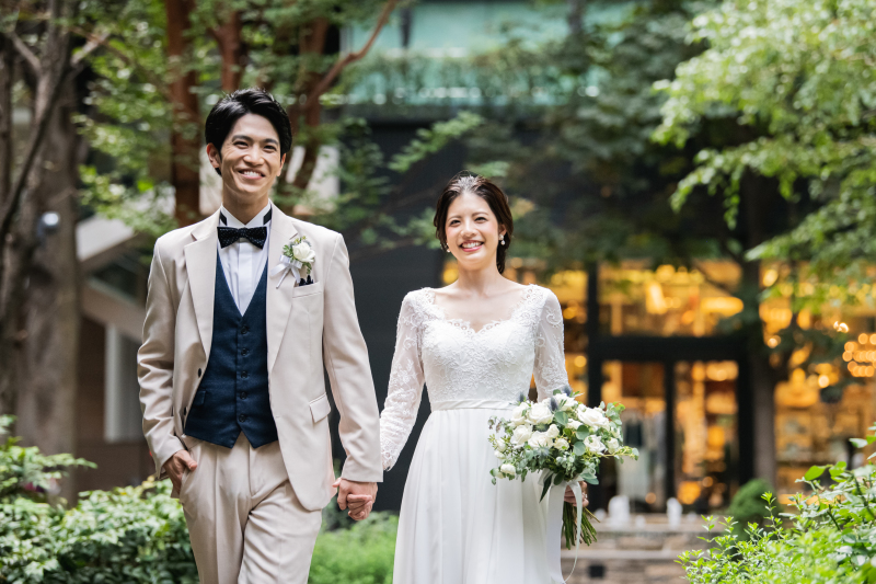 お洒落な街並みで。