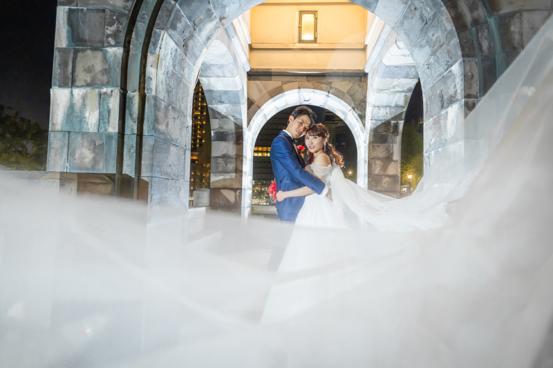 ベール越しのショット♡