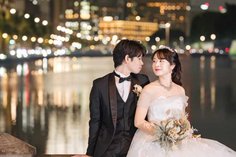 幻想的な夜の東京駅を巡る、期間限定の洋装3ロケーション撮影