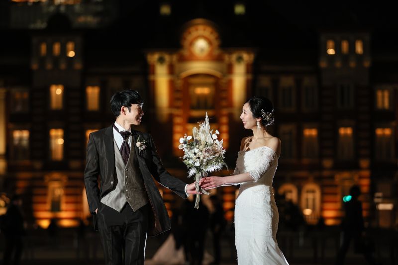 ブーケを使ったショット