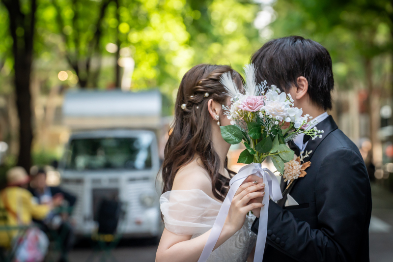 結びにブーケショットを❀