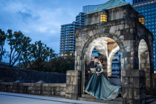 タイムスケジュール付き！和装スタジオ&カラードレスで東京駅・和田倉門ロケーション