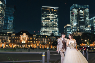 夜景×東京駅×リフレクション♪今だけの特別な前撮り体験をあなたに