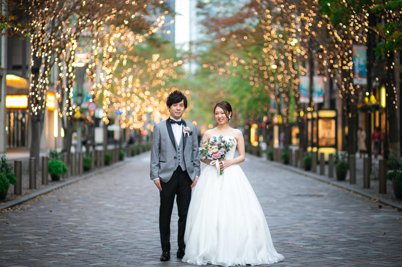 ナイトフォト 洋装3ロケーション撮影 ☆丸の内イルミネーション☆