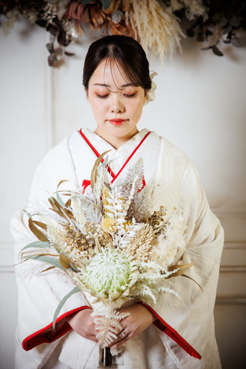 白無垢 × ブーケ