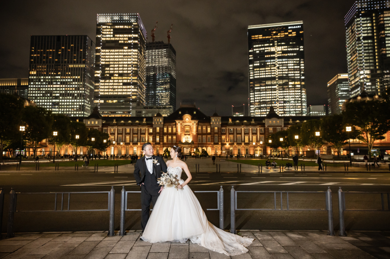 ビルの明かりも綺麗♪