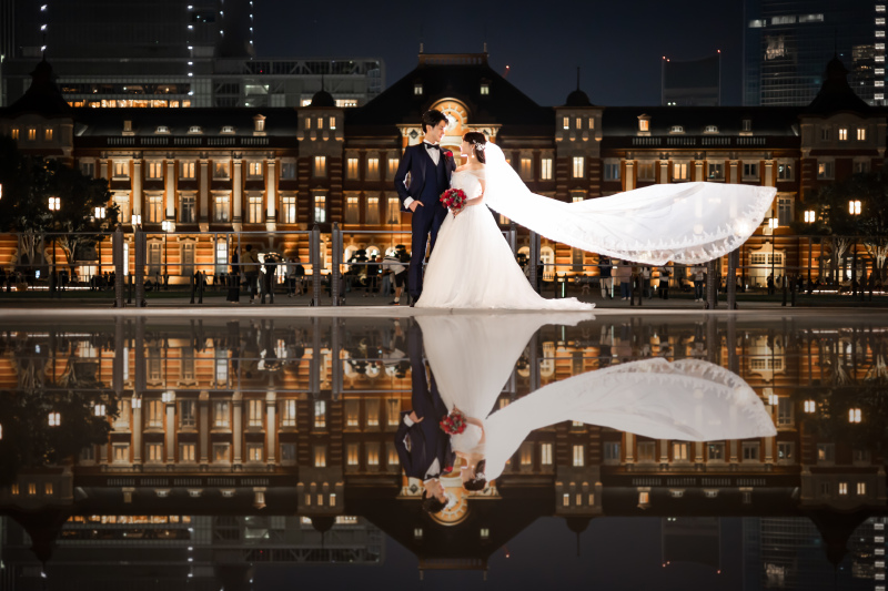 ベールを靡かせて♪