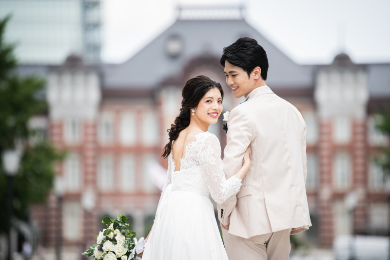 振り向きショット。