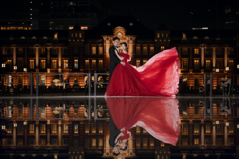 ドレスをふわっと♡