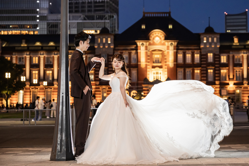 東京駅周辺で素敵な一日を演出!洋装3ロケーションの贅沢な前撮り撮影プラン
