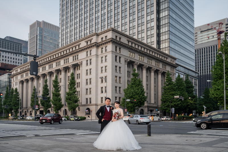 ドレスで交差点デビュー!