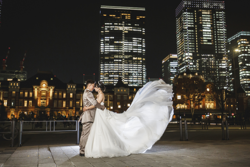 ドレスをふわっと♡