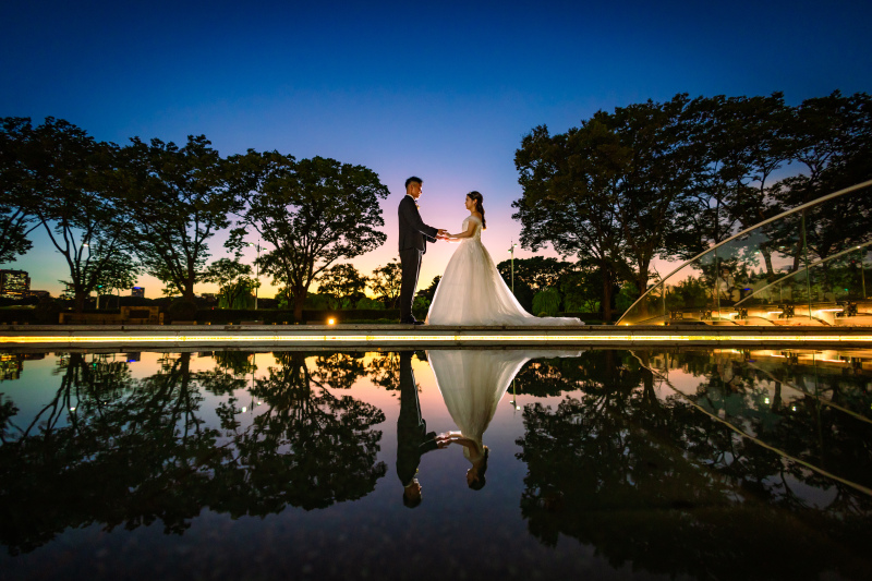 夕陽がお二人を包み込む♡
