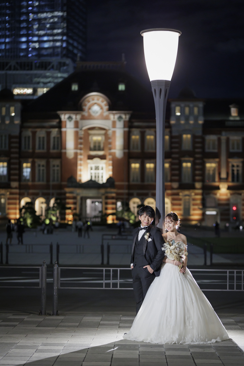 街灯がお二人を演出♡