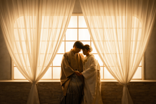 和装スタジオ×洋装夜ロケ！夕景が彩る3ロケ前撮りプランは90日前予約で