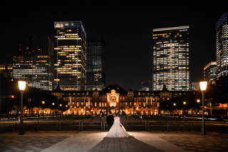 夕景も夜景も楽しめる洋装3ロケ＆和装スタジオの特別前撮り