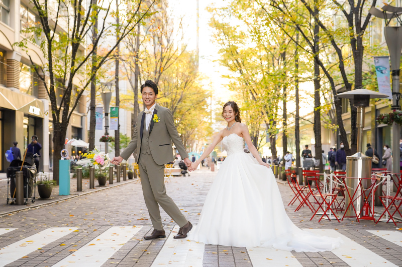 ご新婦様を引き連れて