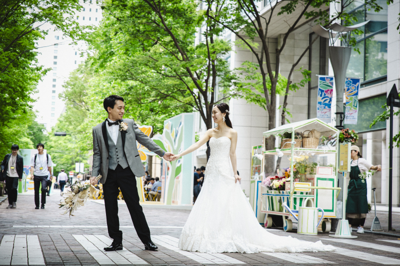 歩行者天国を利用して横断歩道カット
