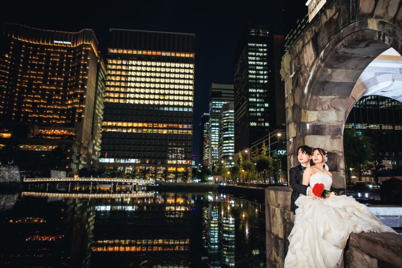 水面に映る灯り