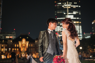 スタジオもロケーションも叶うプラン、スタジオ+東京駅・和田倉門ロケーション撮影