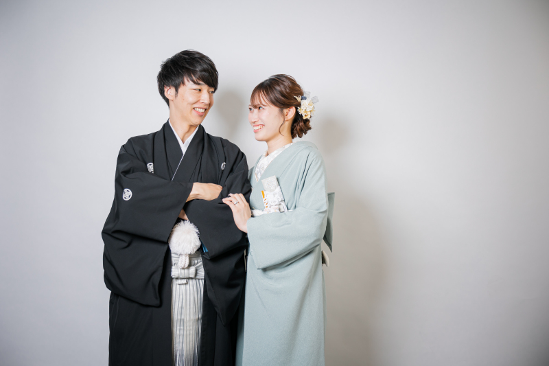 和装でも、ふたりらしく♡