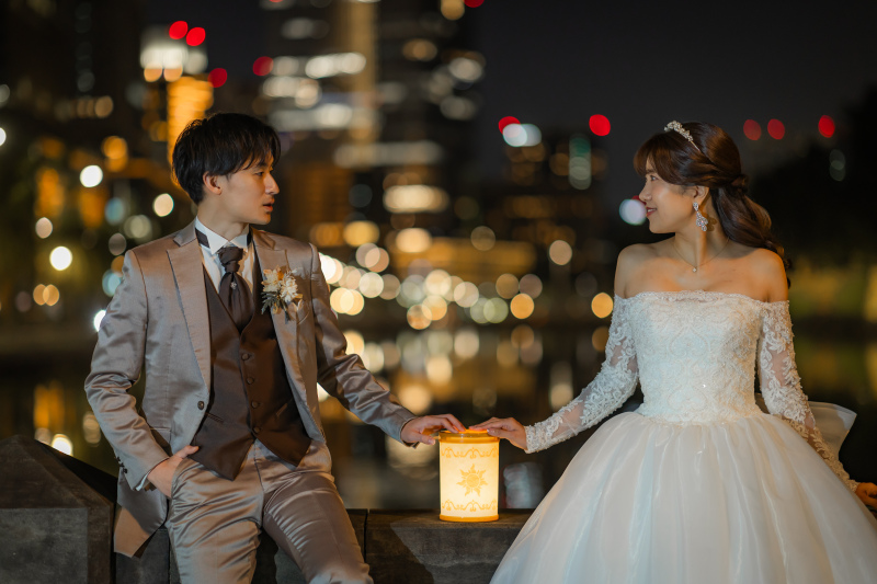 【撮影小物を用いて!】洋装夜ロケーション♫