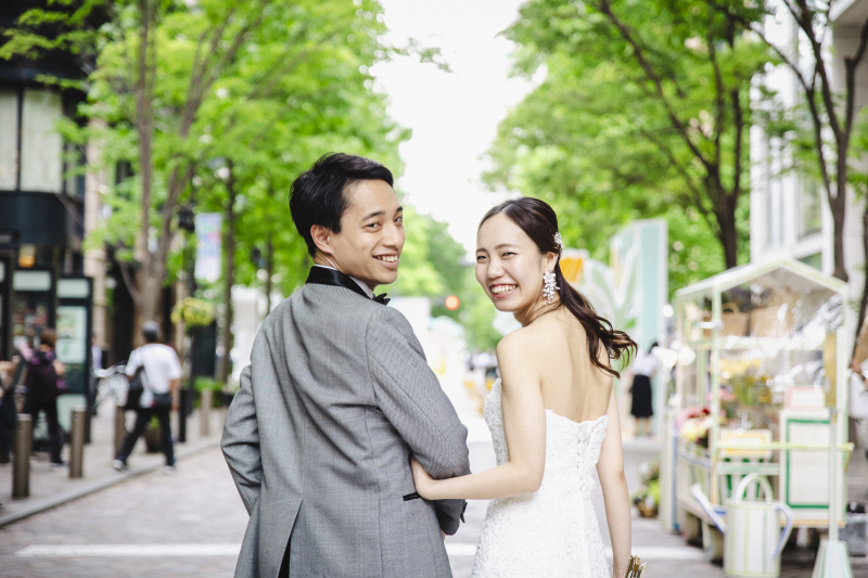 振り返ってニッコリ♡