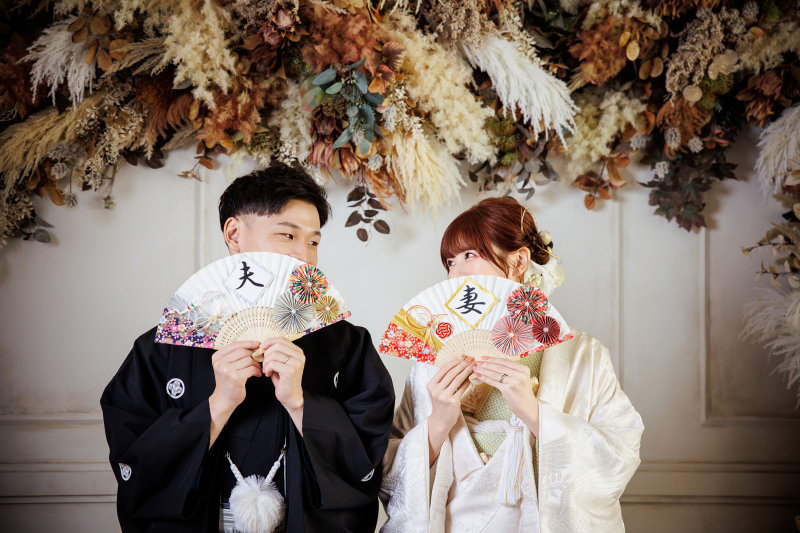 扇子で可愛く♡