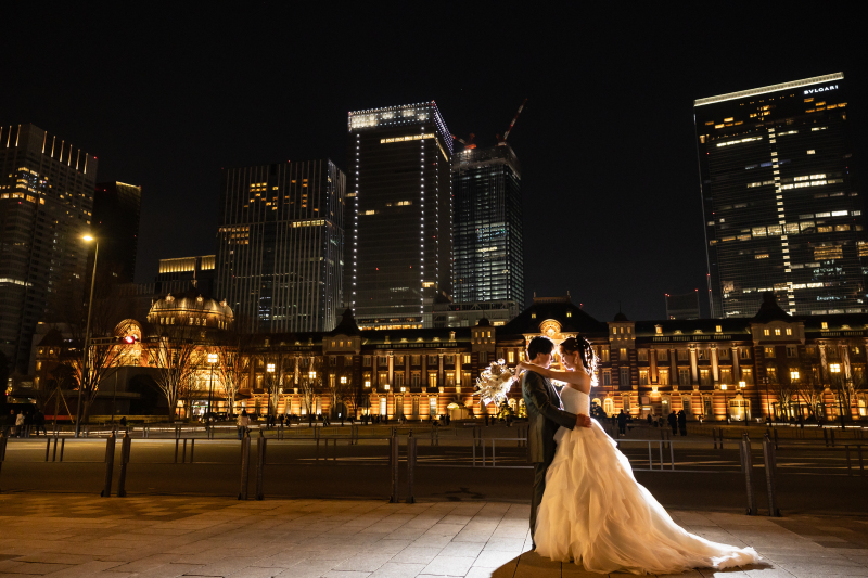 夜景の中で、シンデレラの瞬間